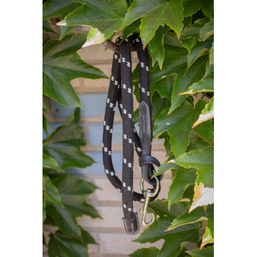 Longe Penelope Seil und Leder Schwarz Longe Penelope Seil und Leder Schwarz