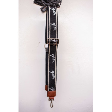 Schulterriemen Pénélope Logo Schwarz / Ecru