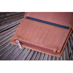 Portemonnaie Pénélope Bertille Cognac Braun