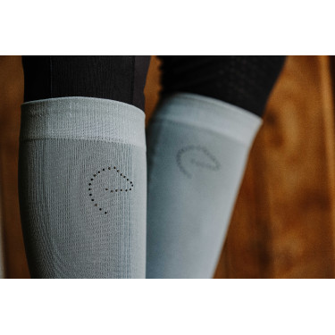 Reitsocken Equithème Compet Je t'aime Salbeigrün / Grau Grün Reitsocken Equithème Compet Je t'aime Salbeigrün / Grau Grün