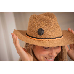 Pénélope Strohhut Raphia Kamel Braun