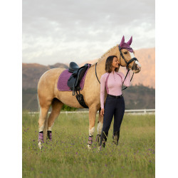 LeMieux Suede Dressage Square Reflective Malve