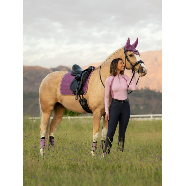 LeMieux Suede Dressage Square Reflective Malve