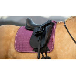 LeMieux Suede Dressage Square Reflective Malve