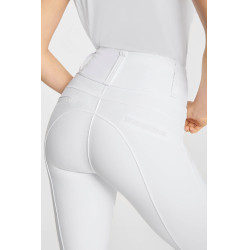 Damen-Kompressionsreithose B Vertigo Diana mit Vollbesatz Glänzend Weiß Wei&szlig;
