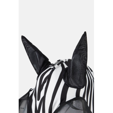 Horze Elastische Fliegenmaske mit Reißverschluss Zebra Motive