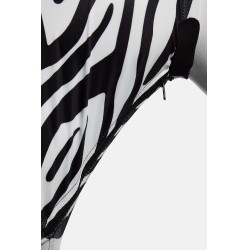 Horze Elastische Fliegenmaske mit Reißverschluss Zebra Motive