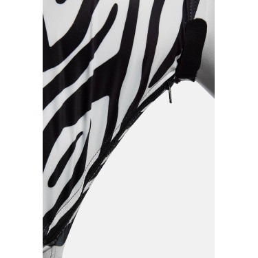 Horze Elastische Fliegenmaske mit Reißverschluss Zebra Motive