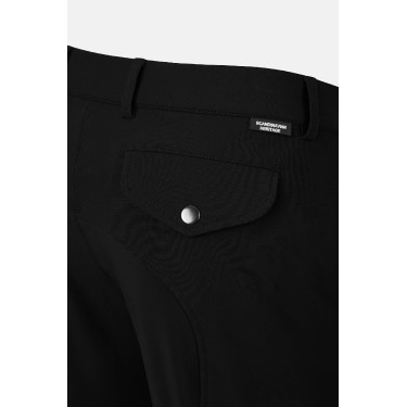 Reithose Horze Grand Prix Pro Herren mit Kniegrip Schwarz