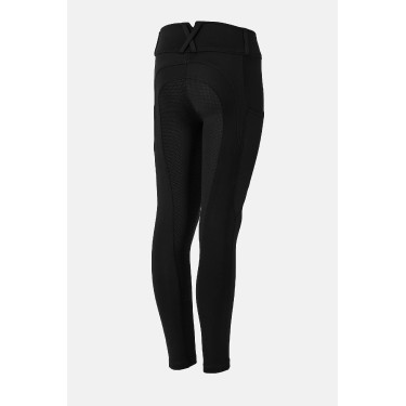 Horze Young Rider Chara Vollgrip-Reithose Schwarz