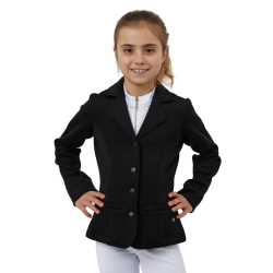 Horze Young Rider Tilda Turnierjacke Kinder Schwarz