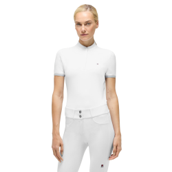 Kurzarm-Turnierpolo Linsay Tommy Hilfiger Equestrian Damen Optisches Weiß Wei&szlig;