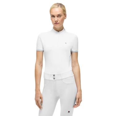 Kurzarm-Turnierpolo Linsay Tommy Hilfiger Equestrian Damen Optisches Weiß Wei&szlig;