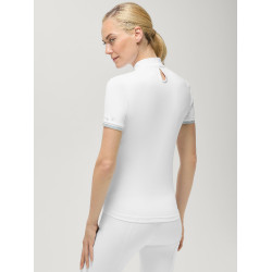 Kurzarm-Turnierpolo Linsay Tommy Hilfiger Equestrian Damen Optisches Weiß Wei&szlig;