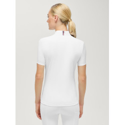 Kurzarm-Turnierpolo Selma Tommy Hilfiger Equestrian Damen Optisches Weiß Wei&szlig;