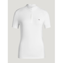 Kurzarm-Turnierpolo Selma Tommy Hilfiger Equestrian Damen Optisches Weiß Wei&szlig;