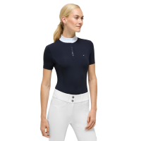 Kurzarm-Turnierpolo Selma Tommy Hilfiger Equestrian Damen Wüstenhimmel Blau