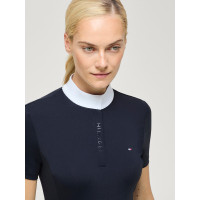 Kurzarm-Turnierpolo Selma Tommy Hilfiger Equestrian Damen Wüstenhimmel Blau