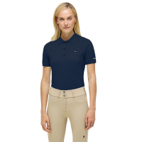 Damen-Polohemd kurzarm Tommy Hilfiger Equestrian Wüstenhimmel Blau Damen-Polohemd kurzarm Tommy Hilfiger Equestrian Wüstenhimmel Blau