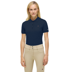 Damen-Polohemd kurzarm Tommy Hilfiger Equestrian Wüstenhimmel Blau