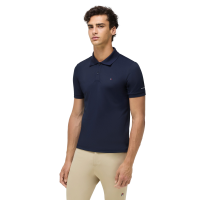Tommy Hilfiger Equestrian Herren Poloshirt mit kurzen Ärmeln Wüstenhimmel Blau