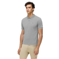 Tommy Hilfiger Equestrian Herren Poloshirt mit kurzen Ärmeln Mischgrau