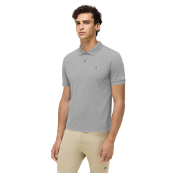 Tommy Hilfiger Equestrian Herren Poloshirt mit kurzen Ärmeln Mischgrau