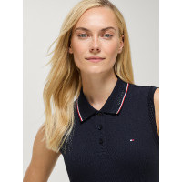 Ärmelloses Cordova-Polo Tommy Hilfiger Equestrian Damen Wüstenhimmel Blau Ärmelloses Cordova-Polo Tommy Hilfiger Equestrian Damen Wüstenhimmel Blau