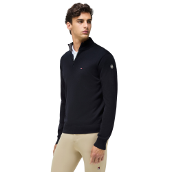 Herren-Quarter-Zip-Pullover Tommy Hilfiger Equestrian Irvine Wüstenhimmel Blau
