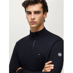 Herren-Quarter-Zip-Pullover Tommy Hilfiger Equestrian Irvine Wüstenhimmel Blau