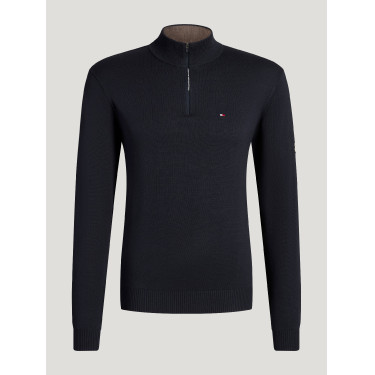 Herren-Quarter-Zip-Pullover Tommy Hilfiger Equestrian Irvine Wüstenhimmel Blau