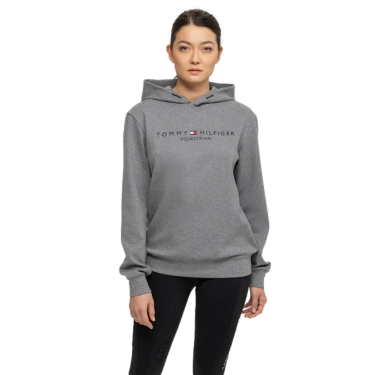 Damen-Kapuzenpullover Tommy Hilfiger Equestrian Mischgrau