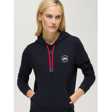Damen-Hoodie Laguna Tommy Hilfiger Equestrian mit Logo Wüstenhimmel Blau Damen-Hoodie Laguna Tommy Hilfiger Equestrian mit Logo Wüstenhimmel Blau