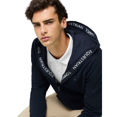 Tommy Hilfiger Equestrian Ventura Herren Kapuzenjacke mit Reißverschluss Wüstenhimmel Blau Tommy Hilfiger Equestrian Ventura Herren Kapuzenjacke mit Reißverschluss Wüstenhimmel Blau