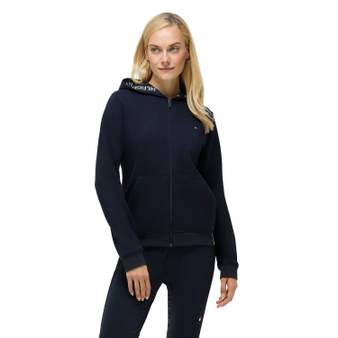 Damen-Kapuzen-Sweatjacke Beverly Tommy Hilfiger Equestrian Wüstenhimmel Blau Damen-Kapuzen-Sweatjacke Beverly Tommy Hilfiger Equestrian Wüstenhimmel Blau