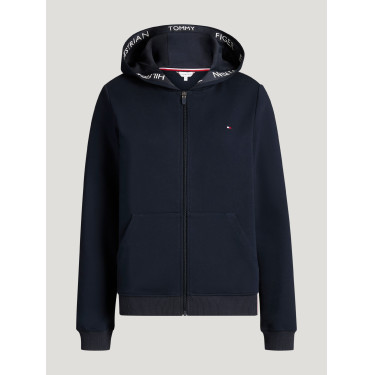 Damen-Kapuzen-Sweatjacke Beverly Tommy Hilfiger Equestrian Wüstenhimmel Blau Damen-Kapuzen-Sweatjacke Beverly Tommy Hilfiger Equestrian Wüstenhimmel Blau