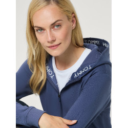 Damen-Kapuzen-Sweatjacke Beverly Tommy Hilfiger Equestrian Verwaschenes Indigo