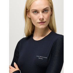 Langarm Sunguard T‑Shirt Adel Tommy Hilfiger Equestrian Damen Wüstenhimmel Blau Langarm Sunguard T‑Shirt Adel Tommy Hilfiger Equestrian Damen Wüstenhimmel Blau