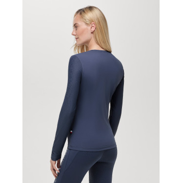 Langarm Sunguard T‑Shirt Adel Tommy Hilfiger Equestrian Damen Verwaschenes Indigo
