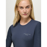 Langarm Sunguard T‑Shirt Adel Tommy Hilfiger Equestrian Damen Verwaschenes Indigo
