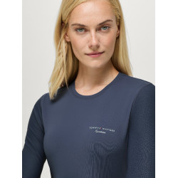 Langarm Sunguard T‑Shirt Adel Tommy Hilfiger Equestrian Damen Verwaschenes Indigo