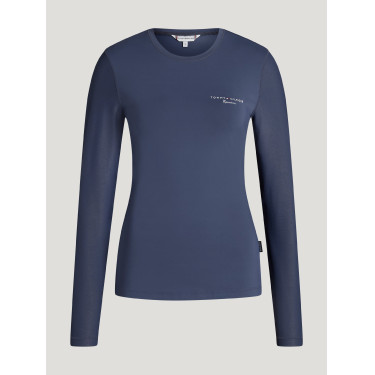 Langarm Sunguard T‑Shirt Adel Tommy Hilfiger Equestrian Damen Verwaschenes Indigo