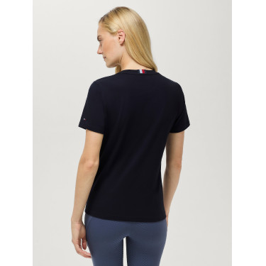 Damen-T-Shirt mit kurzen Ärmeln Pasadena Tommy Hilfiger Equestrian Wüstenhimmel Blau Damen-T-Shirt mit kurzen Ärmeln Pasadena Tommy Hilfiger Equestrian Wüstenhimmel Blau