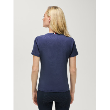 Damen-T-Shirt mit kurzen Ärmeln Pasadena Tommy Hilfiger Equestrian Verwaschenes Indigo