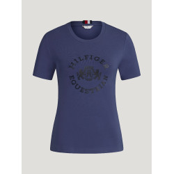 Damen-T-Shirt mit kurzen Ärmeln Pasadena Tommy Hilfiger Equestrian Verwaschenes Indigo