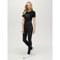 Kurzarm-T-Shirt mit Strass Tommy Hilfiger Equestrian Malibu Damen Schwarz Kurzarm-T-Shirt mit Strass Tommy Hilfiger Equestrian Malibu Damen Schwarz