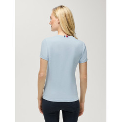 Kurzarm-T-Shirt mit Strass Tommy Hilfiger Equestrian Malibu Damen Süßes Blau