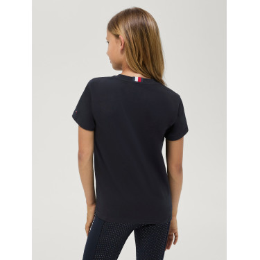 Kurzarm-T-Shirt Tommy Hilfiger Equestrian Pasadena Young Rider Wüstenhimmel Blau