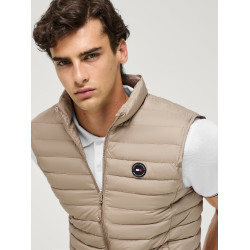 Ärmellose gesteppte Weste Tommy Hilfiger Equestrian Montero Herren Beige Ärmellose gesteppte Weste Tommy Hilfiger Equestrian Montero Herren Beige