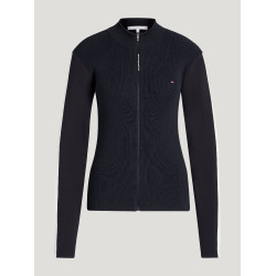 Damen-Strickjacke mit Reißverschluss Tommy Hilfiger Equestrian Mirada Wüstenhimmel Blau